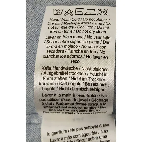 Hackett london mens large cotton cashmere sweater blue lightweight - Picture 9 of 9